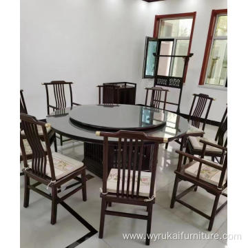 Solid wood dining table